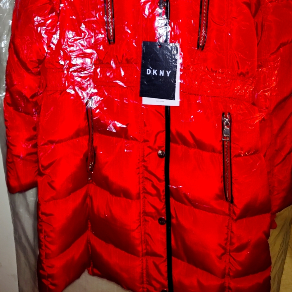 Brand New Girls Red DKNY Coat.